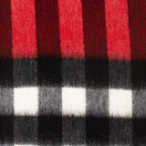 Edinburgh 100% Lambswool Tartan Scarf Giant Chequer Red And Black