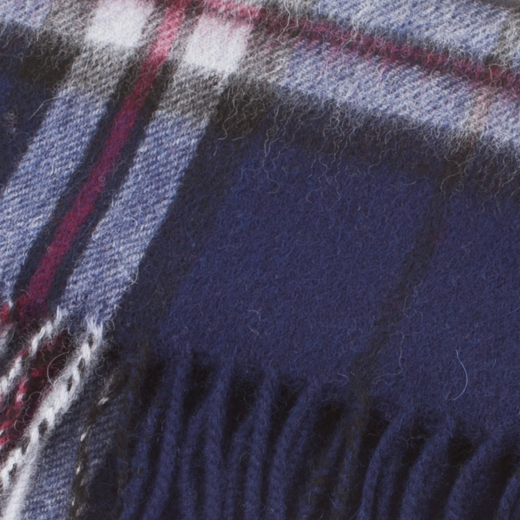Edinburgh 100% Lambswool Tartan Scarf Thomson Navy