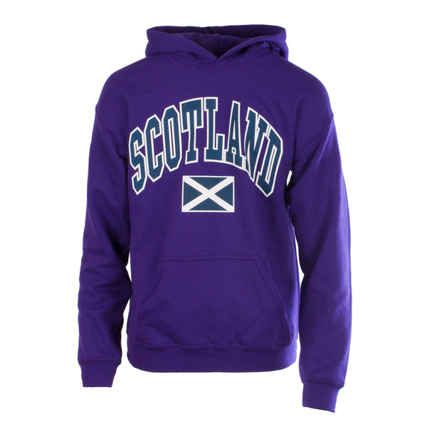 Kids Scotland Harvard Print Hooded Top Purple