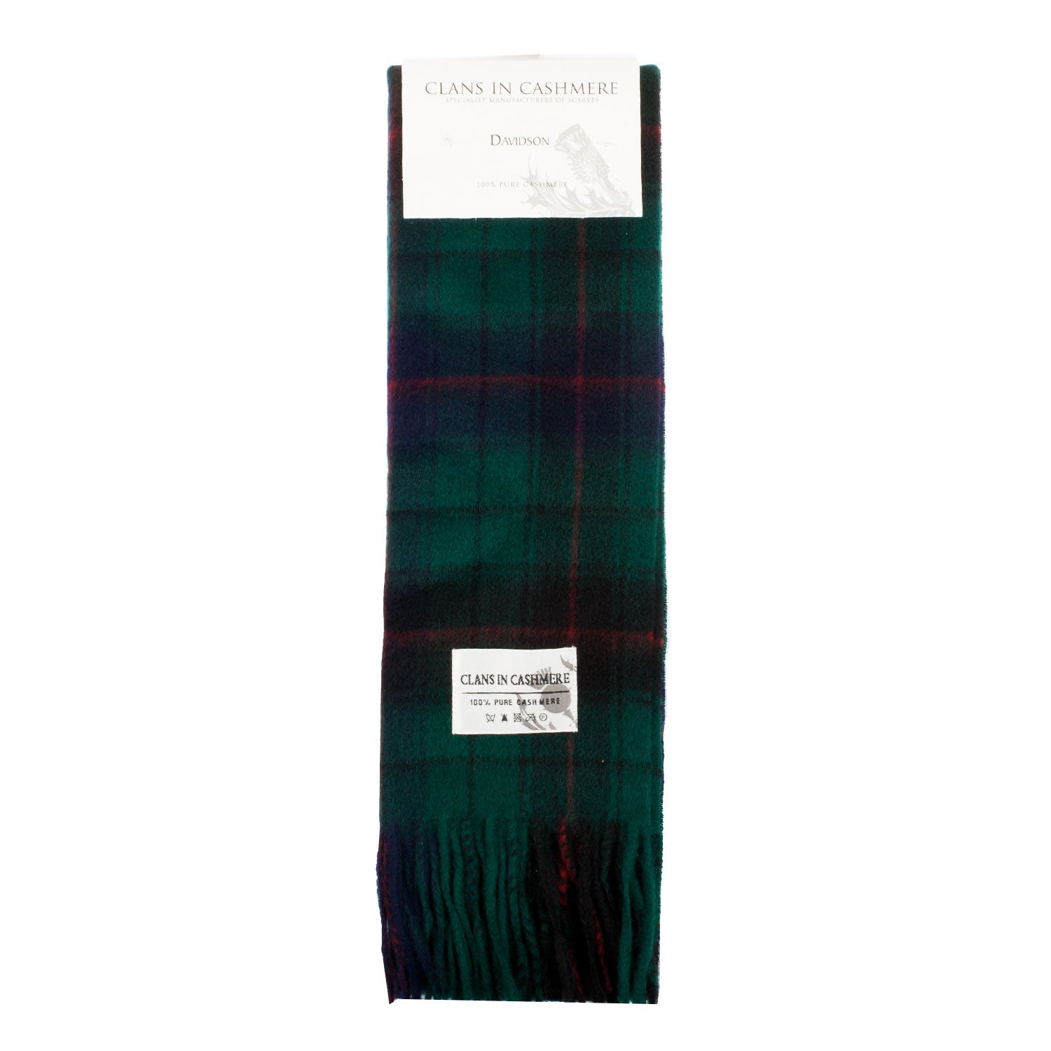 Cashmere Scottish Tartan Clan Scarf Davidson