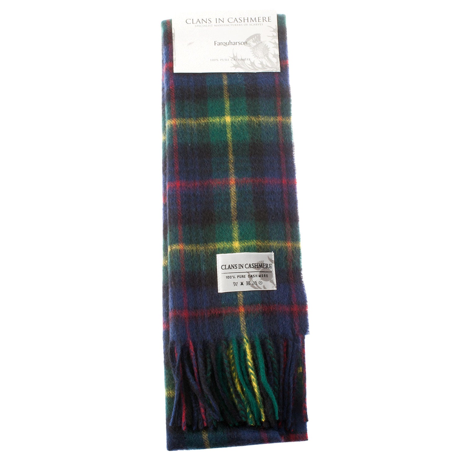 Cashmere Scottish Tartan Clan Scarf Farquharson