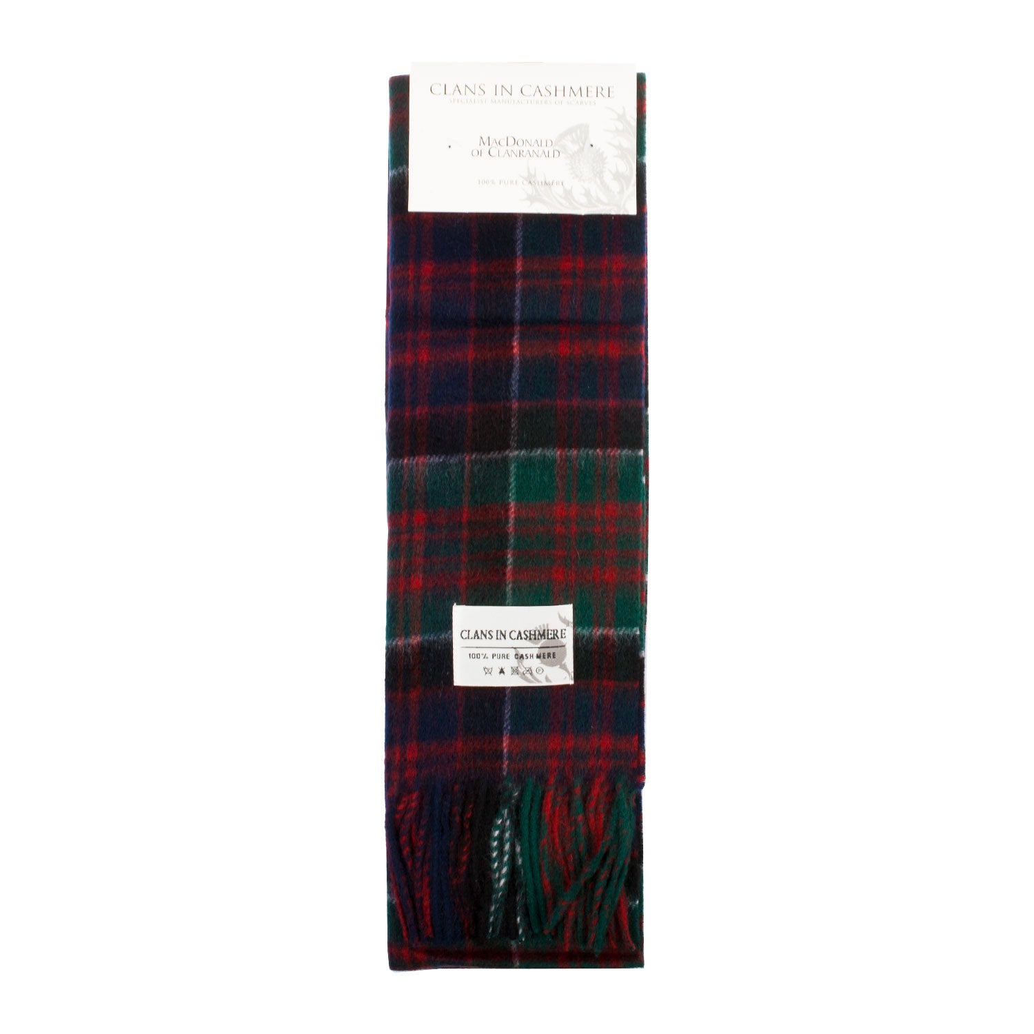 Cashmere Scottish Tartan Clan Scarf Macdonald Of Clanranald