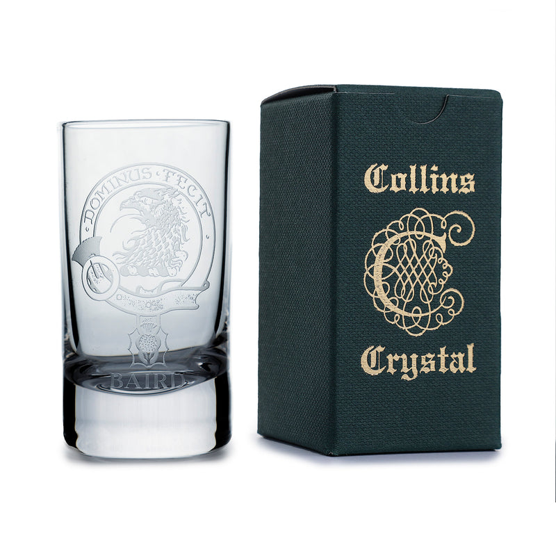 Collins Crystal Clan Shot Glass Baird