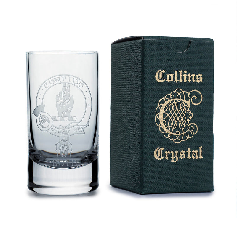 Collins Crystal Clan Shot Glass Boyd