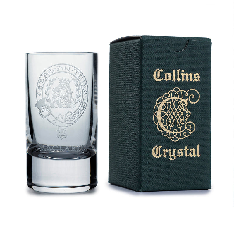 Collins Crystal Clan Shot Glass Maclaren
