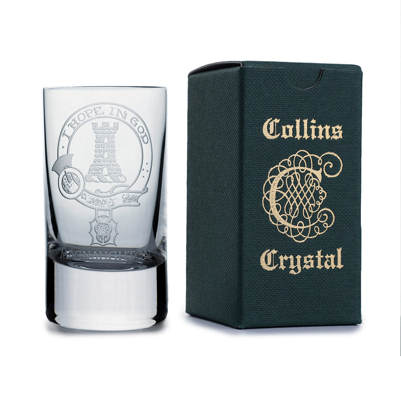 Collins Crystal Clan Shot Glass Macnaughton