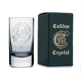 Collins Crystal Clan Shot Glass M.D Glencoe