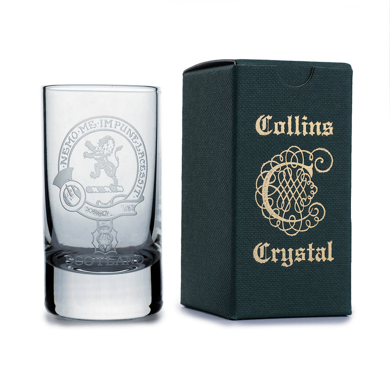 Collins Crystal Clan Shot Glass Scotland Crest