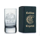 Collins Crystal Clan Shot Glass Scotland Wreath