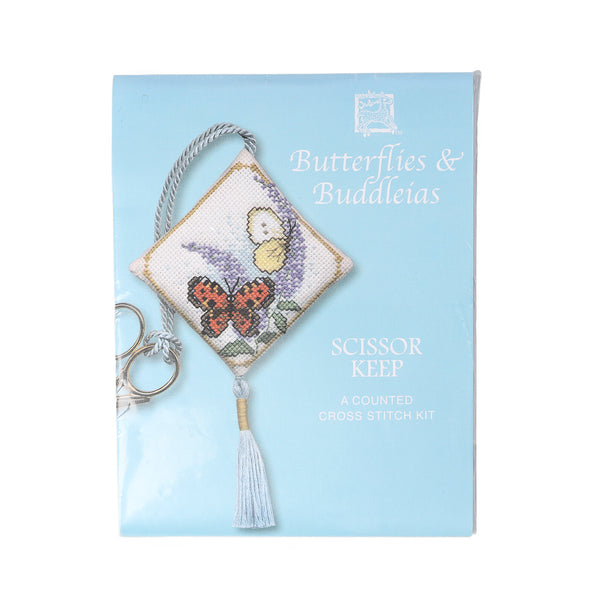 Cross Stitch Scissor Keep Kit Butterflies & Buddleia