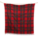 Highland Wool Blend Tartan Blanket / Throw Extra Warm Stewart Royal