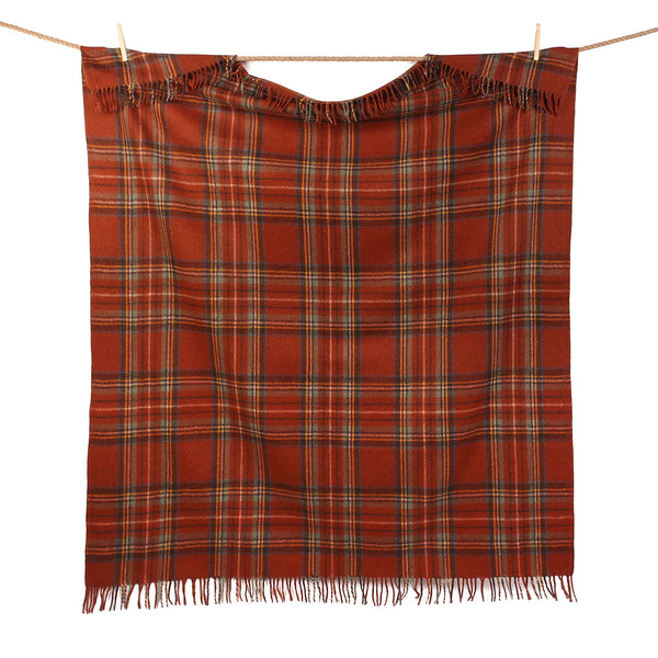 Highland Wool Blend Tartan Blanket / Throw Extra Warm Stewart Royal Antique