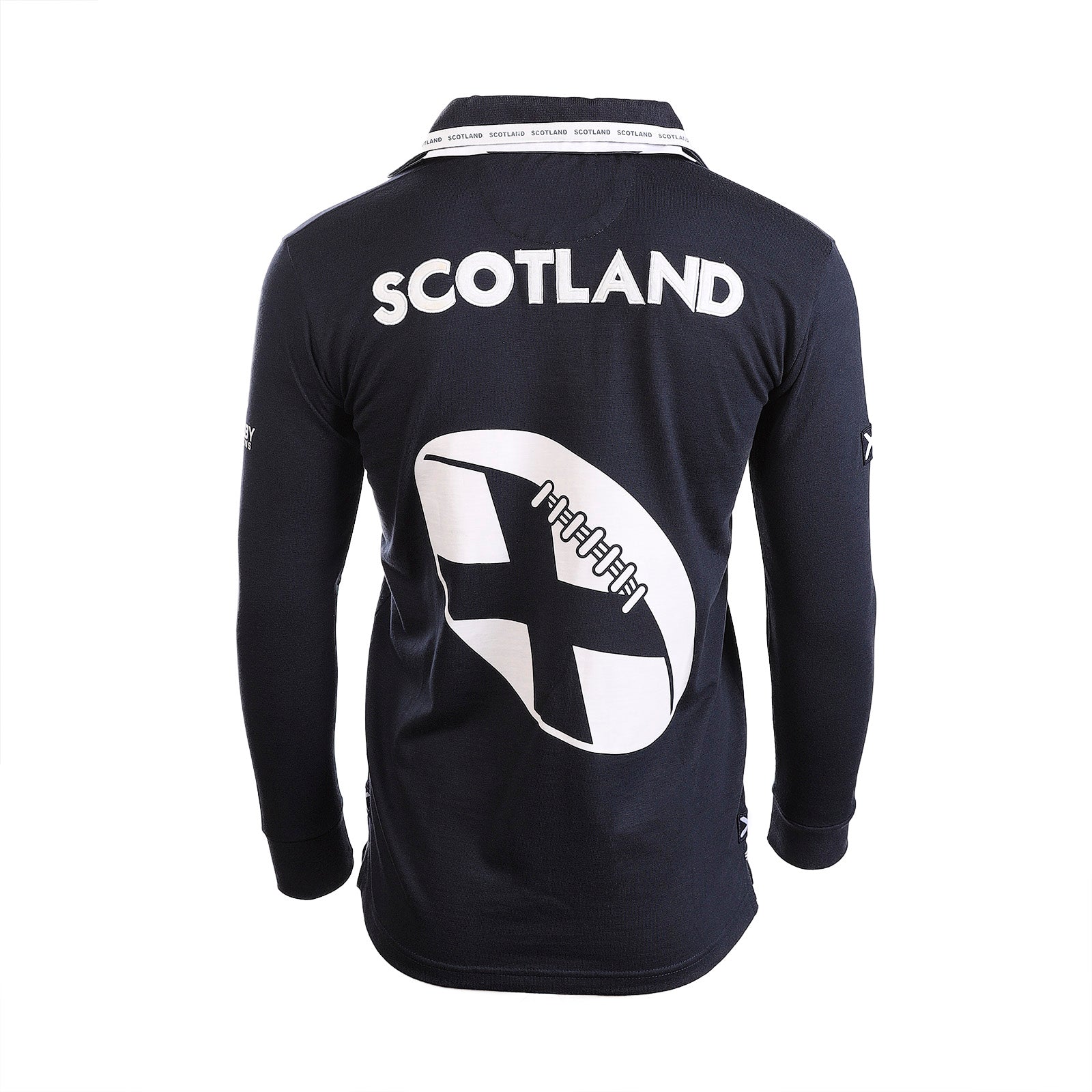 Gents L/S Thistle Navy Rugby Shirt