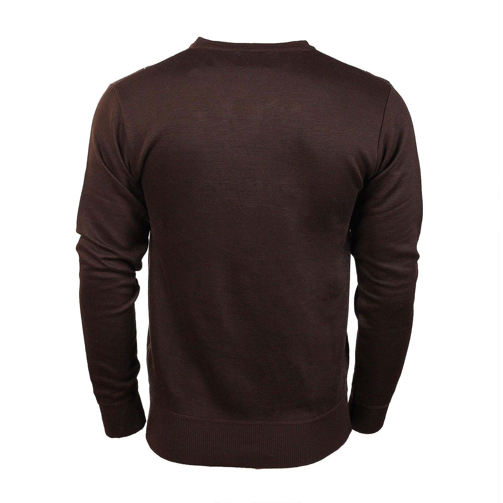 Argyle Ballantrae Jumper V Neck Dark Brown