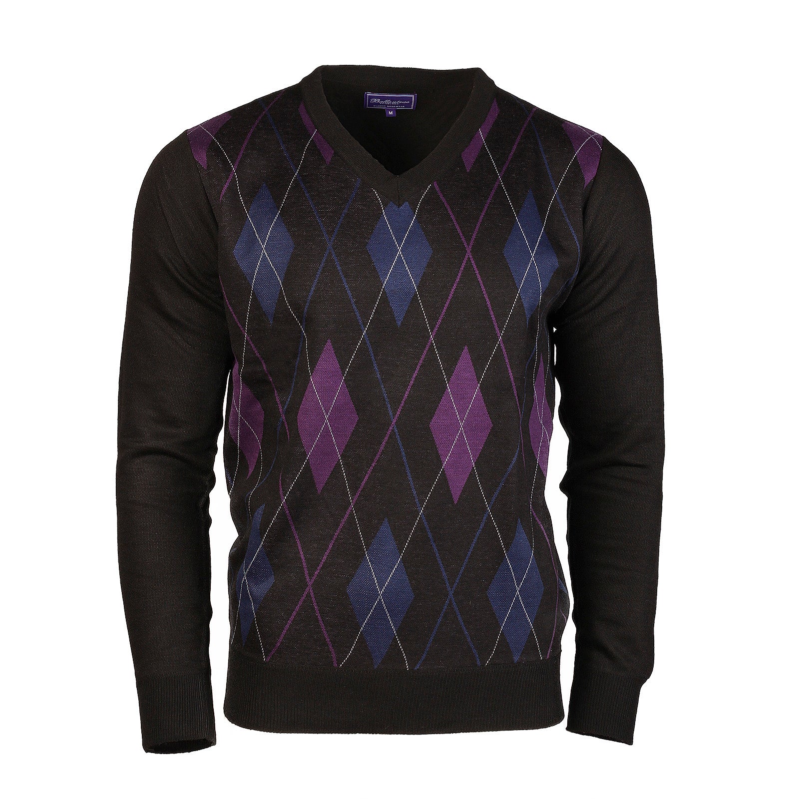 Argyle Ballantrae Jumper V Neck Black