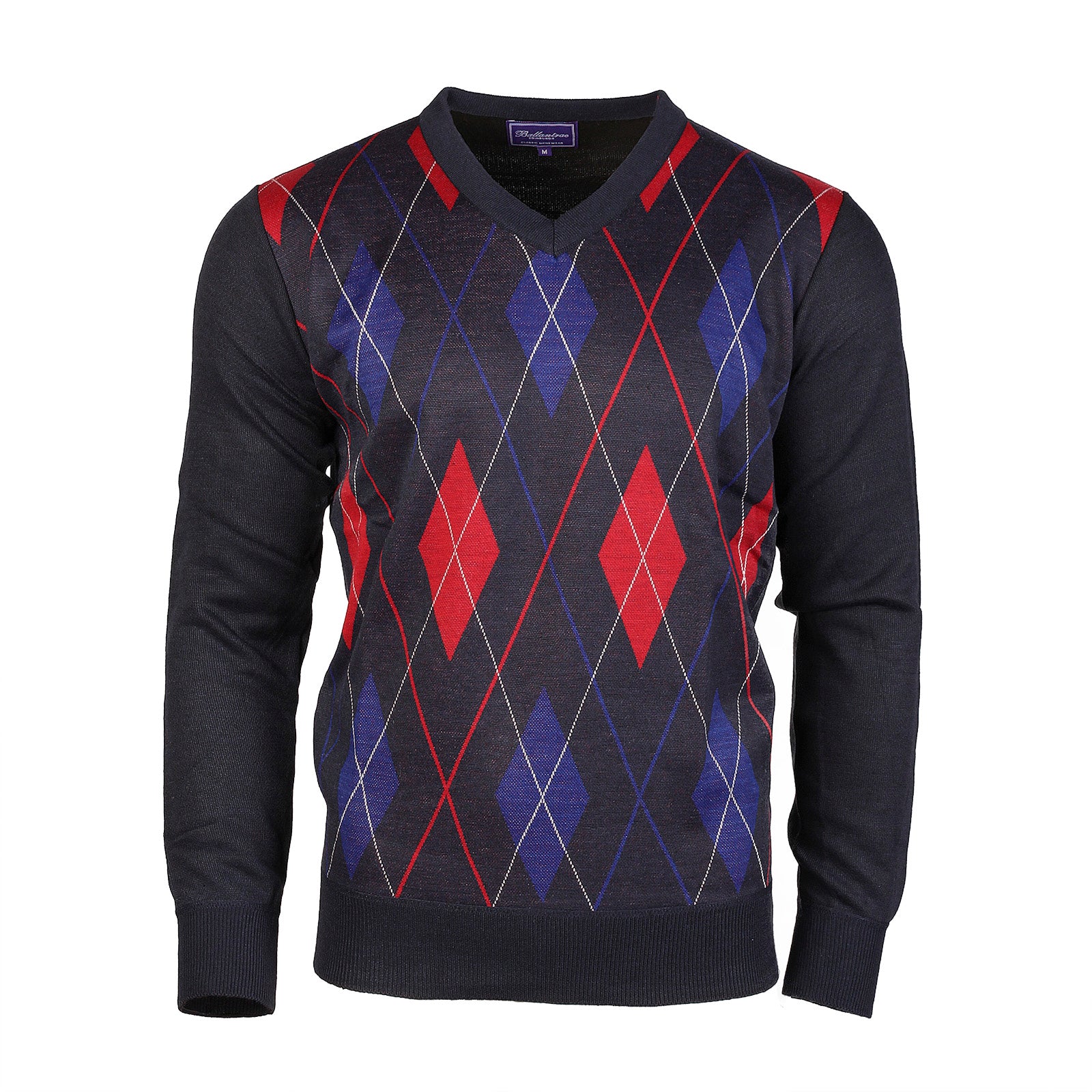 Argyle Ballantrae Jumper V Neck Navy