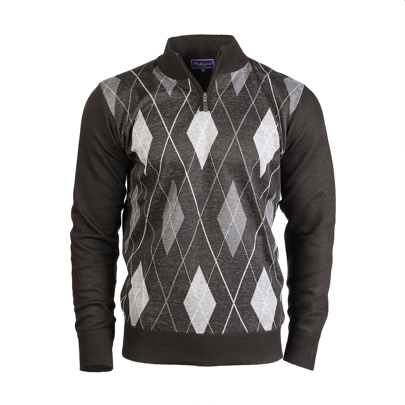 Argyle Ballantrae Jumper Half Zip Black