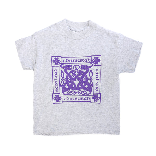 Kids Edinburgh Celtic Square T-Shirt Grey/Purple