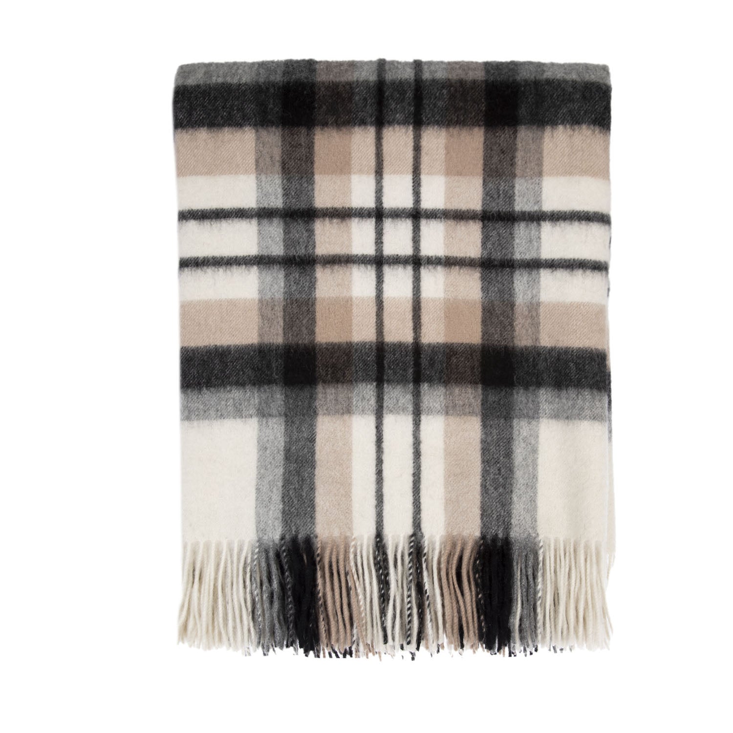 100% Lambswool Blanket Macduff Natural