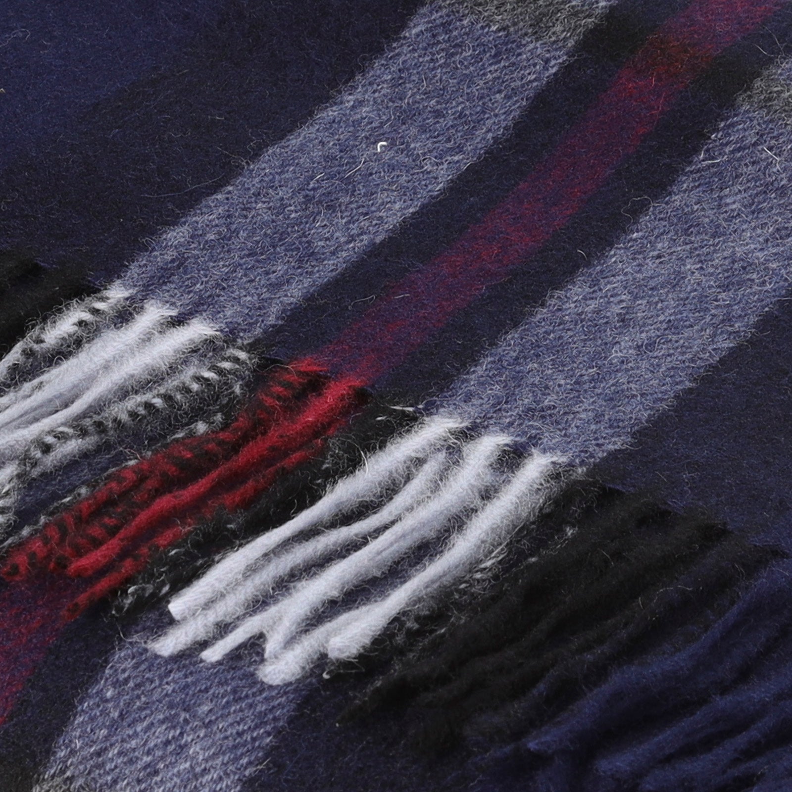Hos 100% Lambswool Wide Scarf Thomson Navy