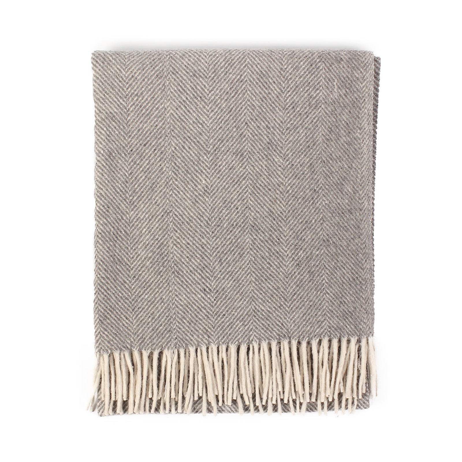 Herringbone Knee Blanket Grey Medium