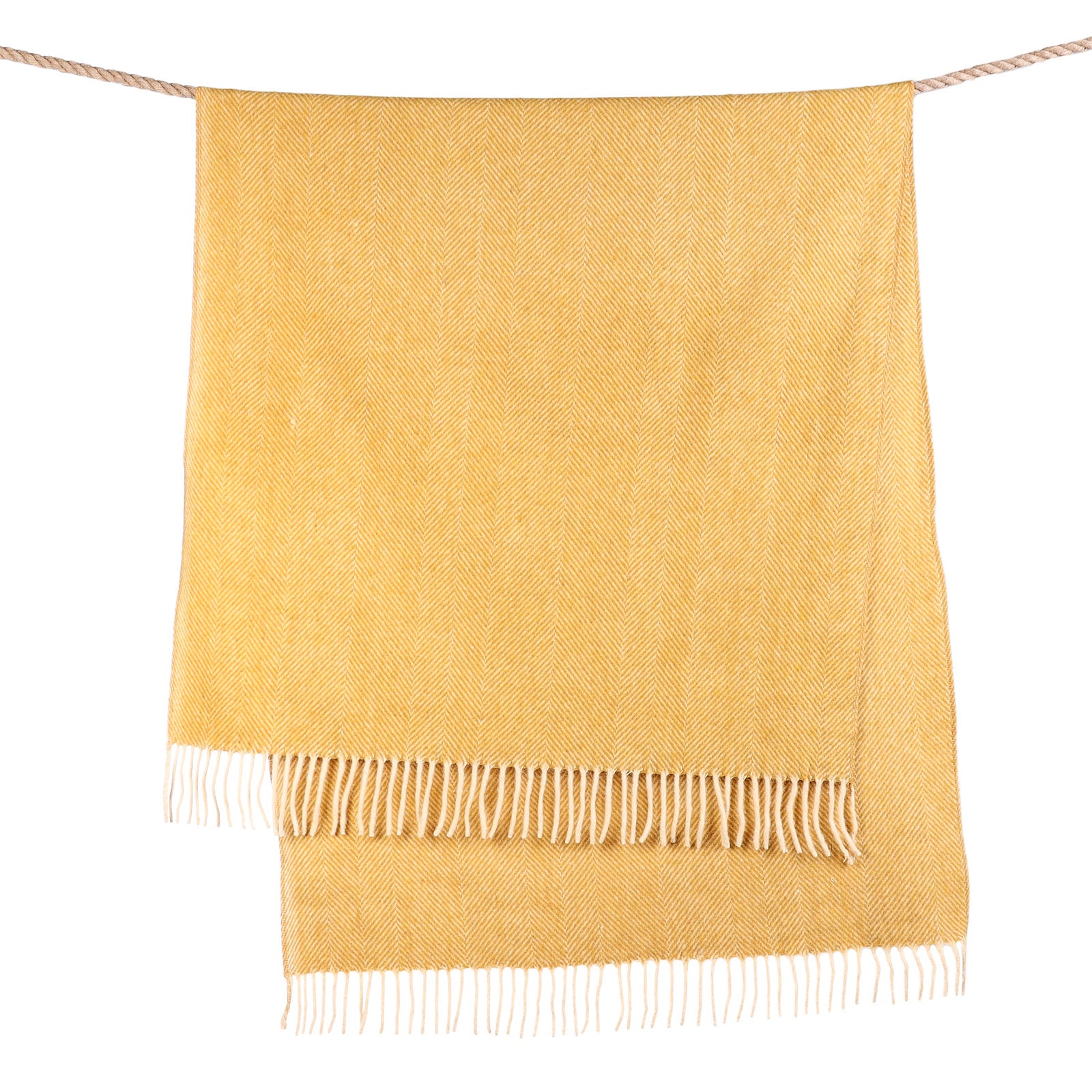 Herringbone Knee Blanket Mustard
