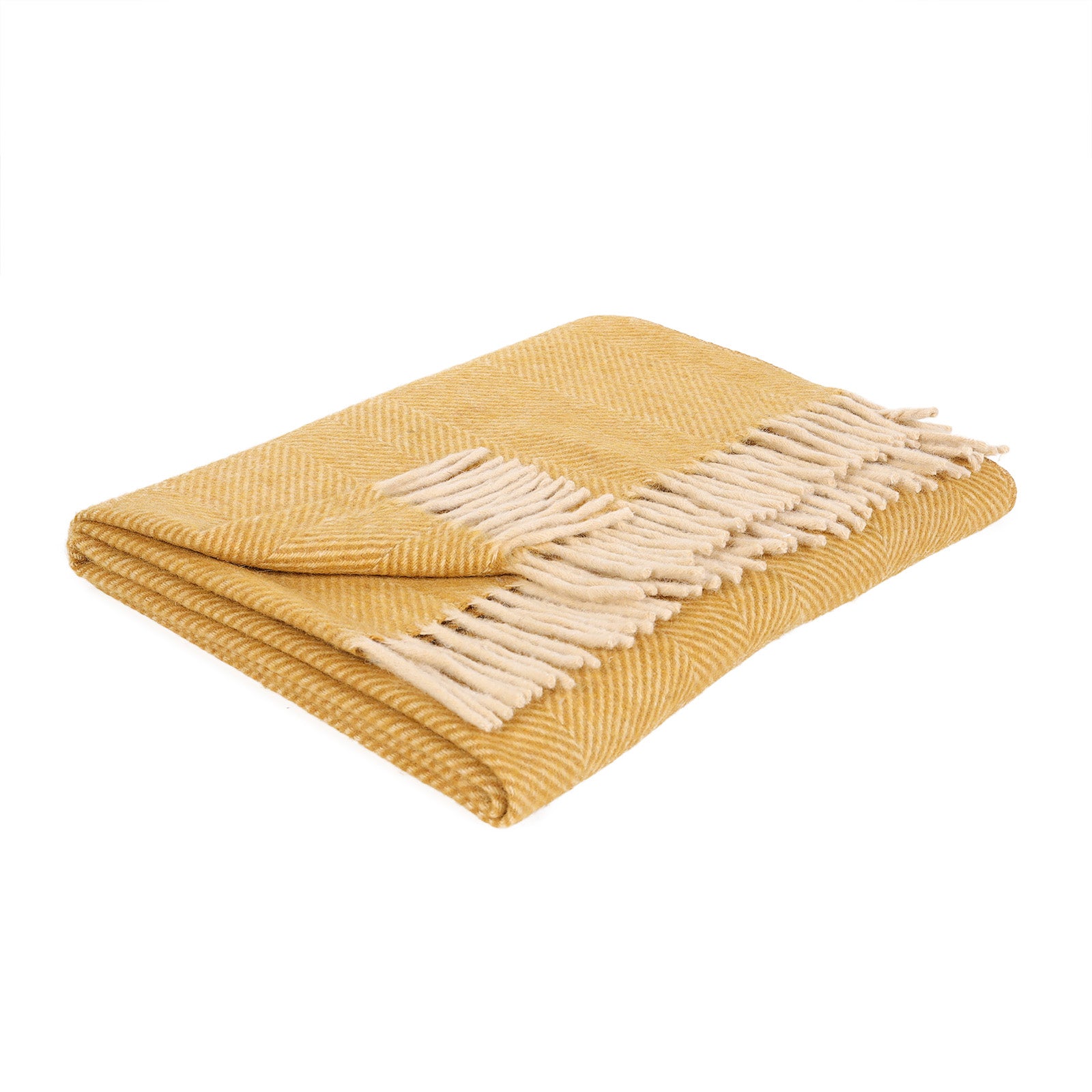 Herringbone Knee Blanket Mustard