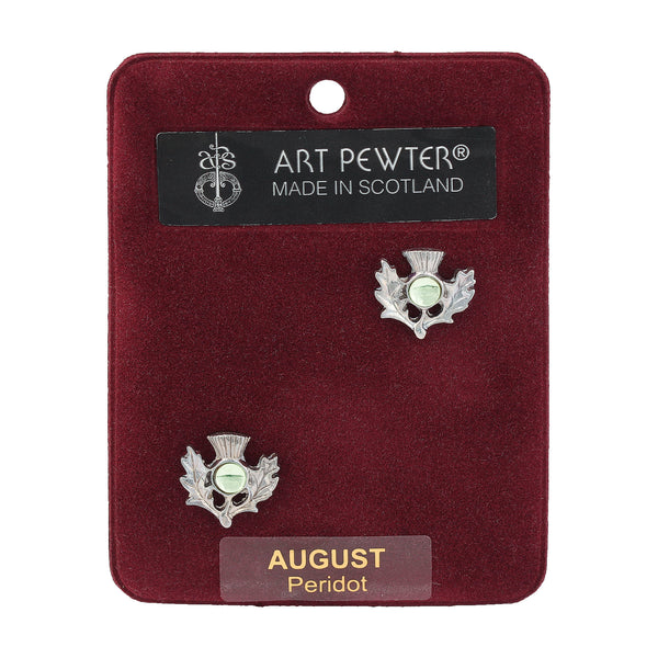 Art Pewter Thistle Earrings August