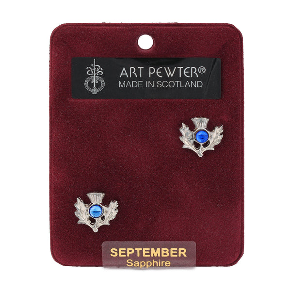 Art Pewter Thistle Earrings September