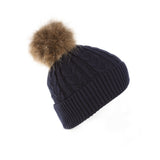 Cable Pom Hat Ft Navy/Navy