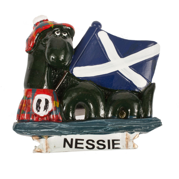 Nessie With Saltire Flag Fridge Magnet