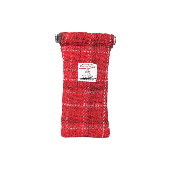 Harris Tweed Glasses Case Red Check