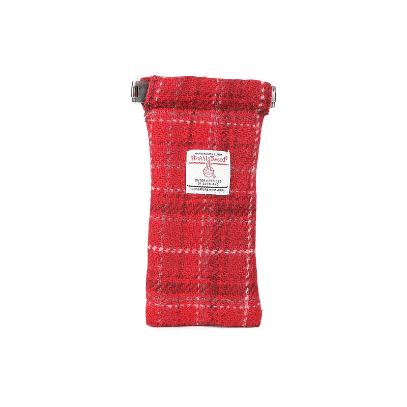 Harris Tweed Glasses Case Red Check