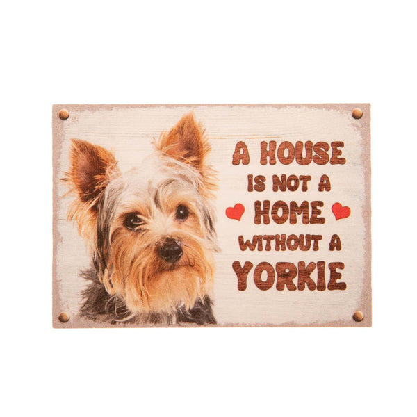 Pet Fridge Magnet Small York With Bow