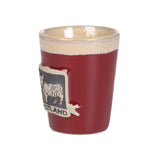 Highland Cow Stoneware Shot Glass. Red