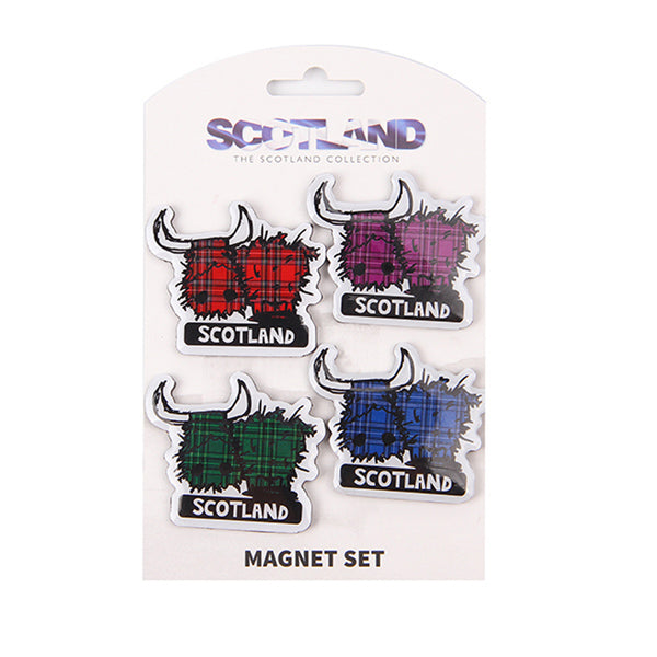 4 Pk Magnets - Highland Cow