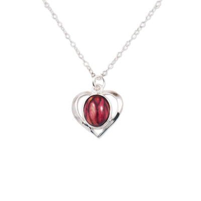 Heathergem Open Heart Sterling Silver Pendant