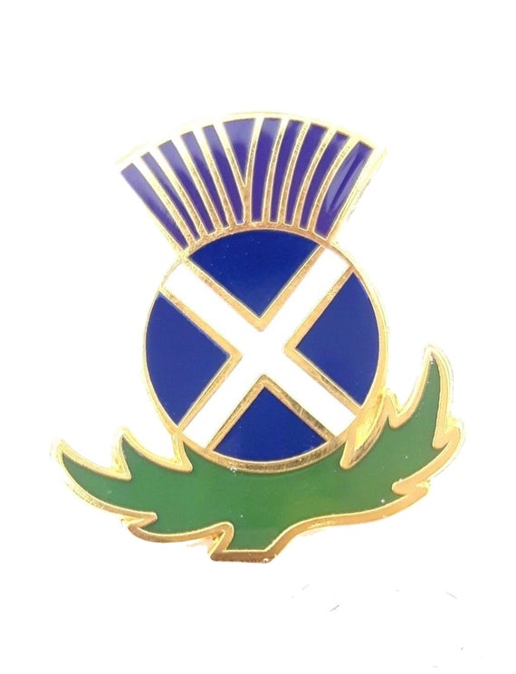 Badge Thistle Saltire