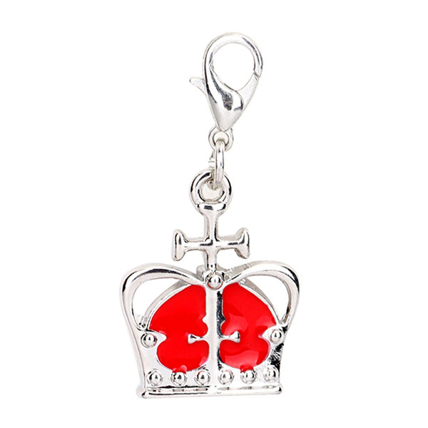 Red Crown Clip On Charm
