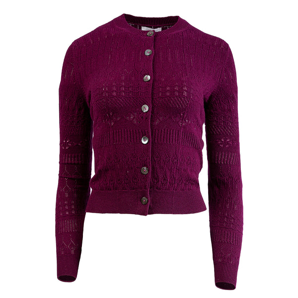 Rn Lace Cardigan Beetroot